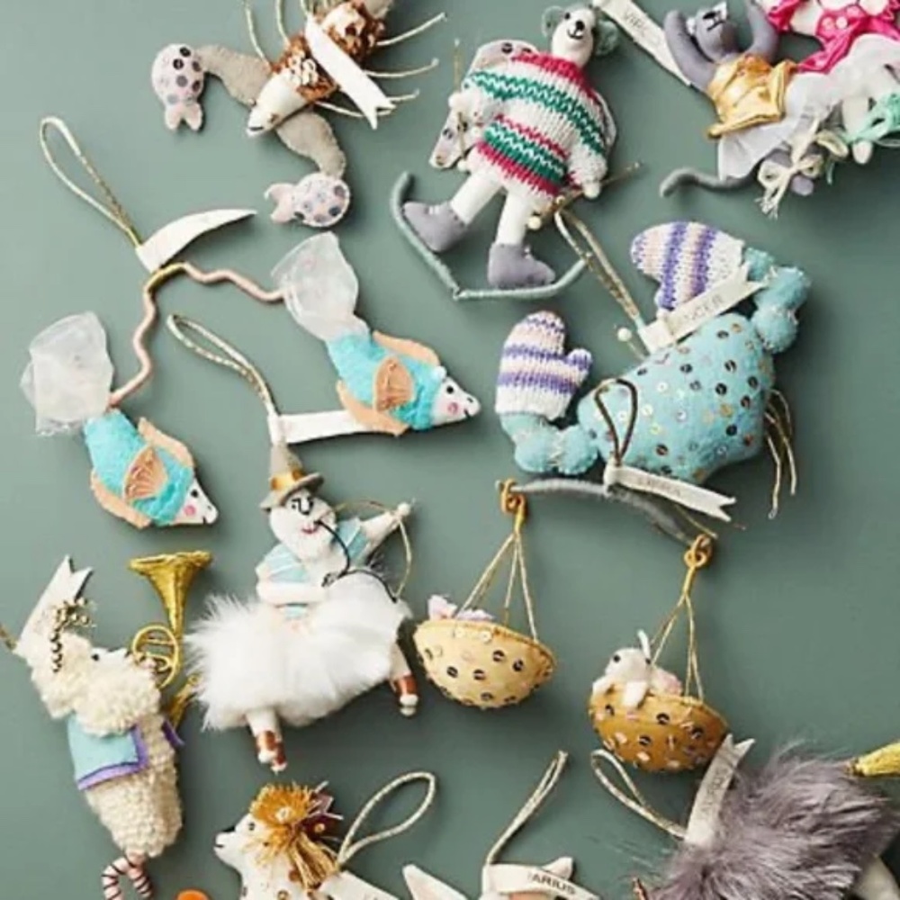 Anthropologie Zodiac Gemini Mice Twins Christmas Ornament - Picture 7 of 7